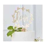 Acryl Taarttopper Love Goud Ginger Ray 