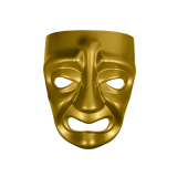 Tragedie Masker Goud