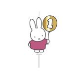 Nijntje Kaars 1 Jaar Roze