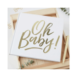 Gastenboek Oh Baby! in goudfolie Ginger Ray