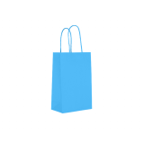 Papieren Mini Tasjes Blauw (10st)