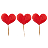 Prikkers Hartjes Glitter Rood (12st)