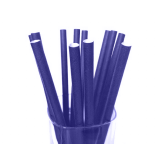 Papieren Rietjes Donkerblauw (12st)