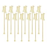 Roerstaafjes Happy Birthday Goud (12st) 