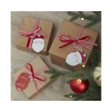 Kerstman labels cadeauverpakking