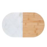 Serveerschaal Ovaal Bamboe/Marmer Alpina (37x22cm)