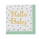 Servetten Hello Baby Dots (16st)