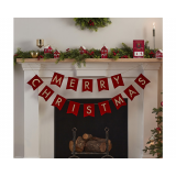 Kerstslinger Merry Christmas rood