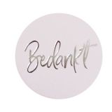 Stickers Rond Bedankt Zilver (24st)