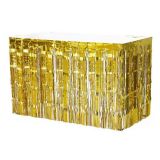 Folie Fringe Tafelrok Goud (275x74cm)
