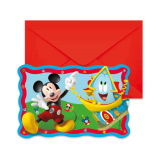 Kleurrijke Mickey Mouse uitnodigingen - 6 stuks