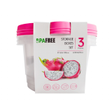 Voorraaddoosset Roze 1230ml (3st)