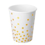 Bekers Gold Dots  Wit