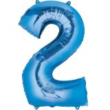 Folieballon 2 Blauw XL