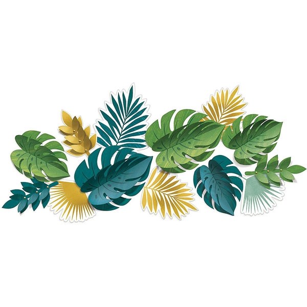 Decoratieset Tropische Bladeren (13st) afbeelding