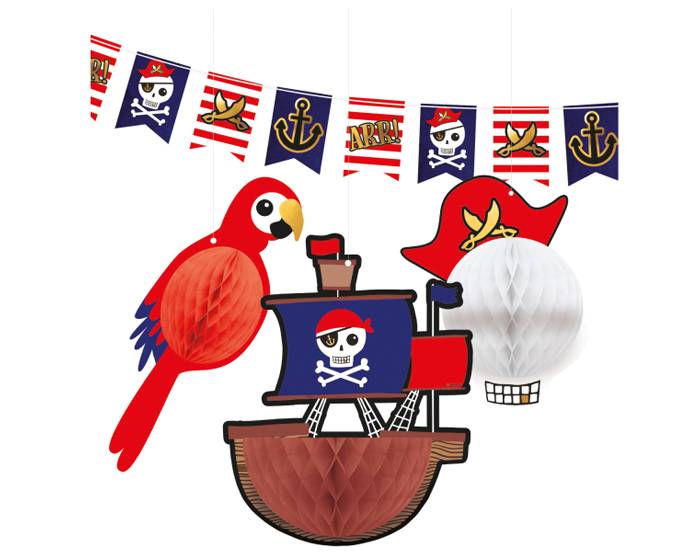 Decoratieset Piraten Map (4st) afbeelding