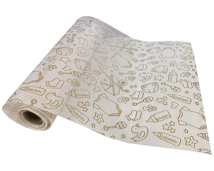 Decoratiestof Babyshower Wit (28x270cm) afbeelding