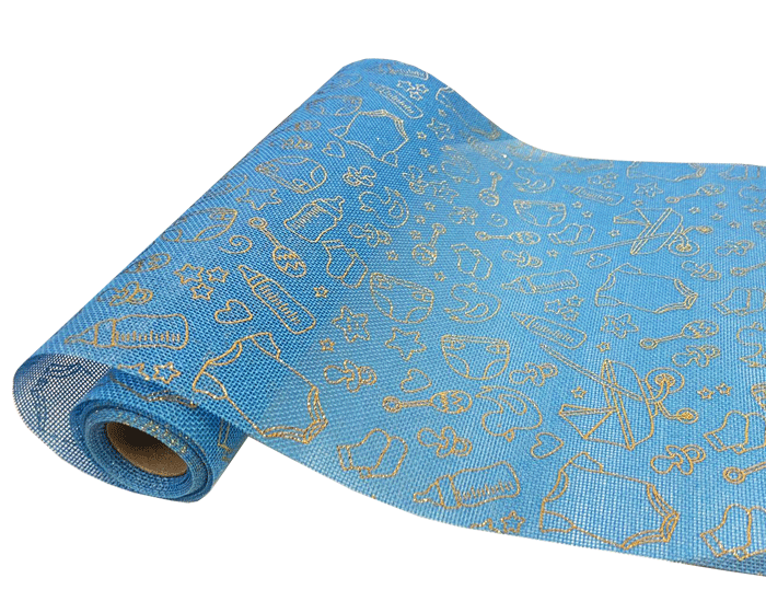 Decoratiestof Babyshower Blauw (28x270cm) afbeelding