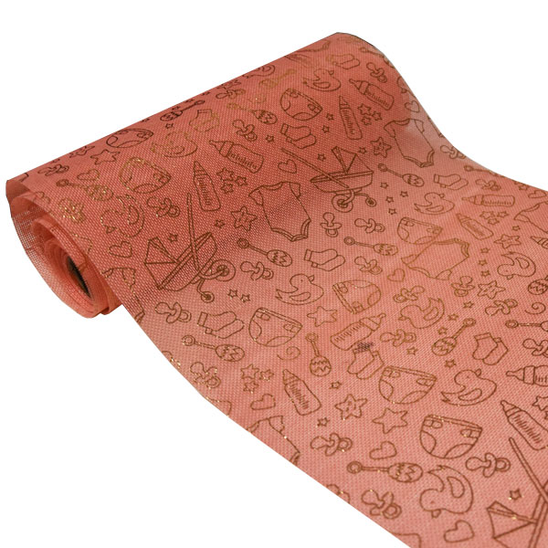 Decoratiestof Babyshower Roze (28x270cm) afbeelding