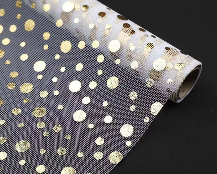 Decoratiestof Dots Wit&Goud (5m) afbeelding