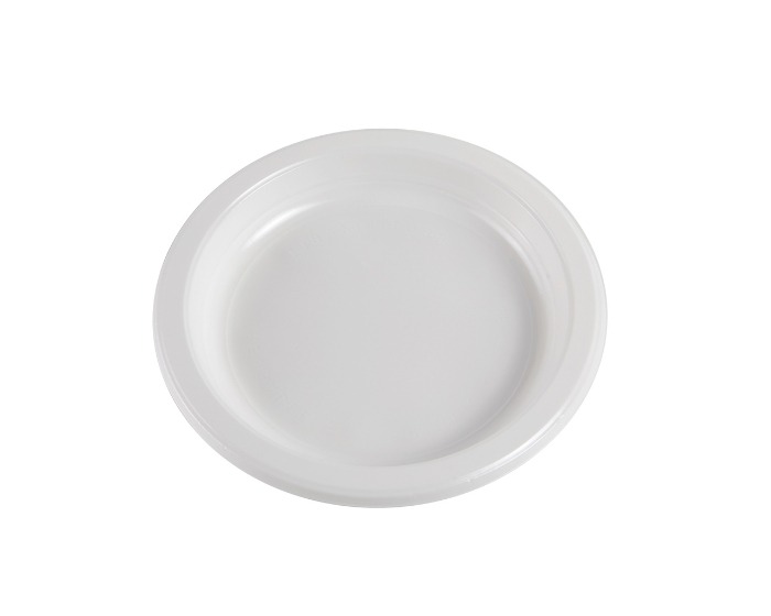 Plastic Dessertborden Wit - 16,5cm - 50 stuks afbeelding