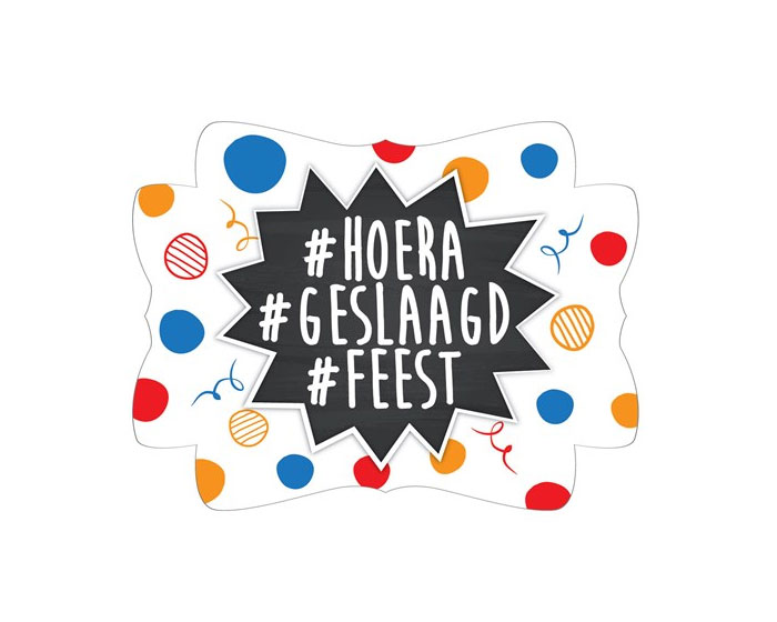 Deurbord Hoera Geslaagd Feest afbeelding