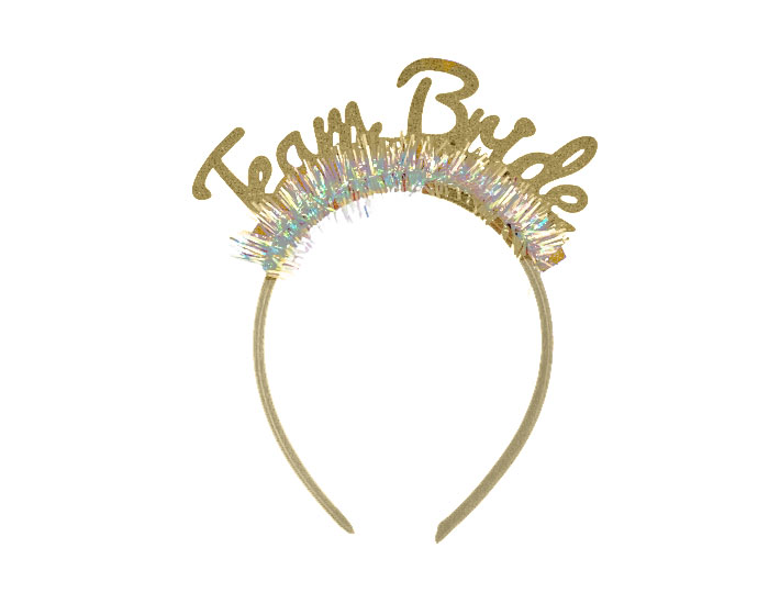 Glitter Diadeem Team Bride Goud afbeelding
