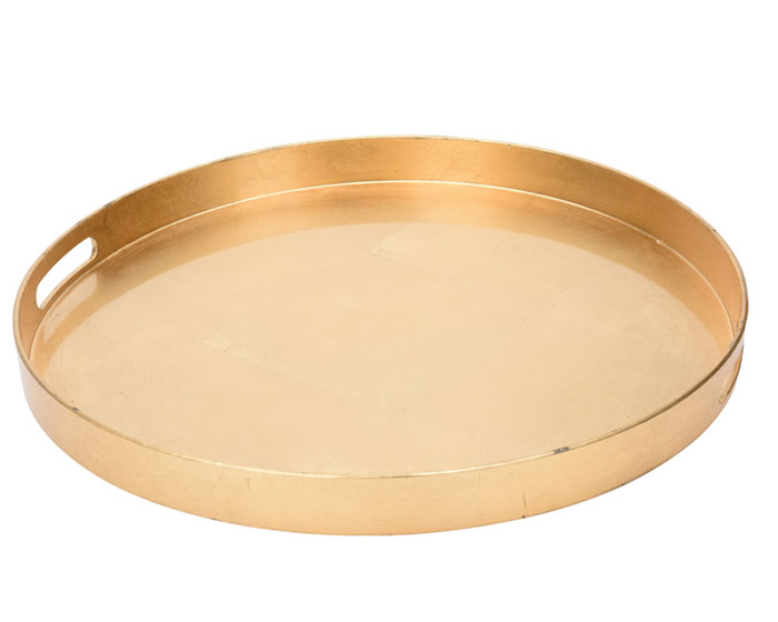 Decoratief Dienblad Rond Goud (46cm) afbeelding