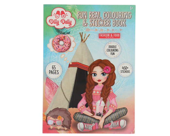 Kleur- en Stickerboek Dilly Dally afbeelding