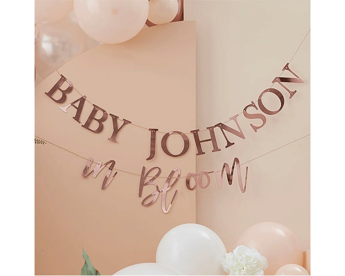 * Slinger Baby in Bloom Roségoud Ginger Ray afbeelding