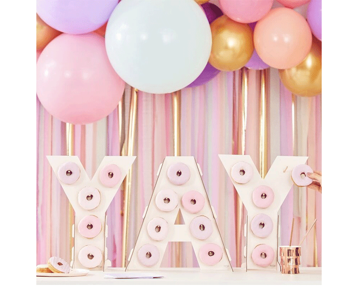 * YAY Pink Ombre Donut Wall Ginger Ray afbeelding