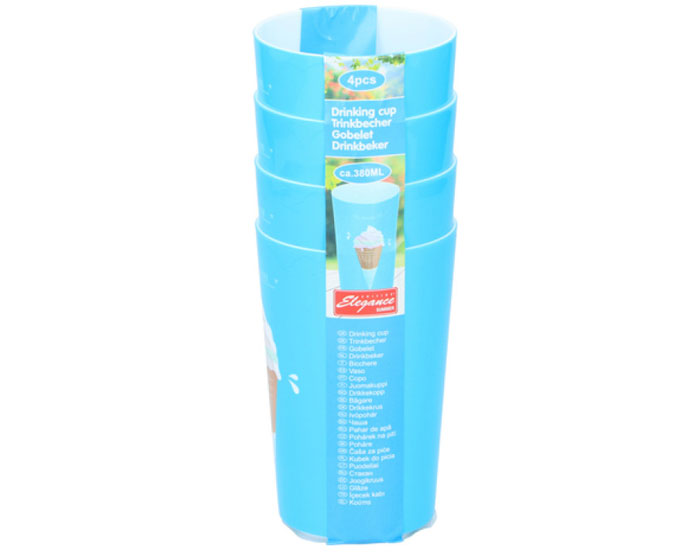 Drinkbekers - Blauw Cuisine Elegance -  380ml - 4 stuks afbeelding