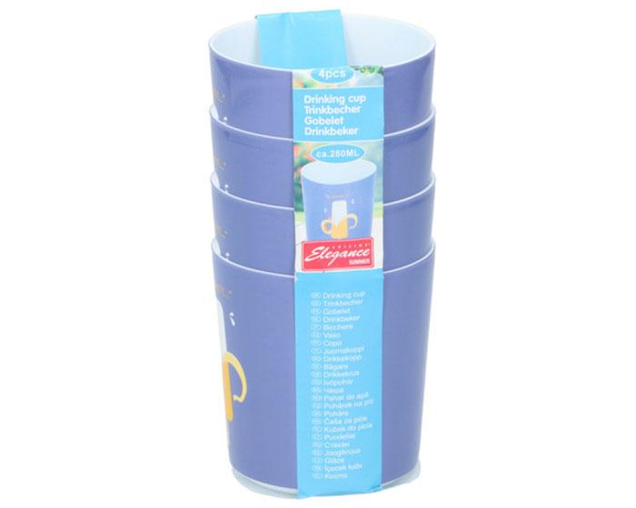 Drinkbekers - Paars Cuisine Elegance - 280ml - 4stuks afbeelding
