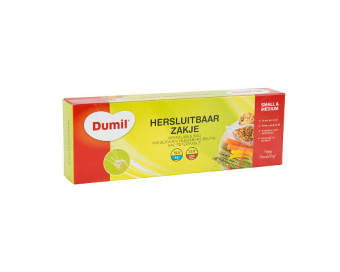 Hersluitbare Zakjes Dumil 1L&2,5L (30st) afbeelding