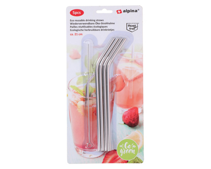 Alpina Ecologische Rietjes Herbruikbaar 21cm (4st) afbeelding