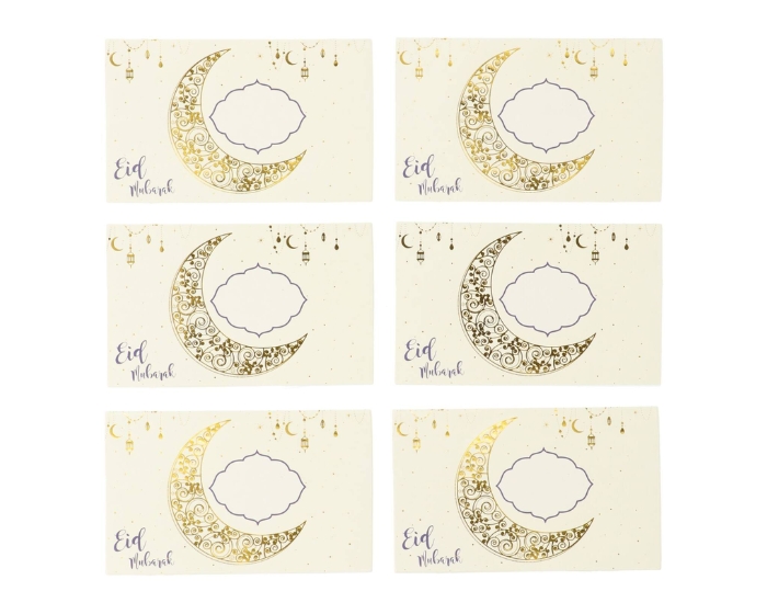 Bellenblaasstickers Eid Mubarak - 6 stuks afbeelding