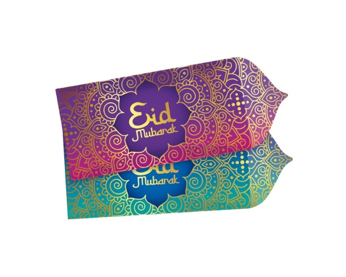 Cadeau-enveloppen Eid Mubarak - 9x17,5cm - 4 stuks afbeelding