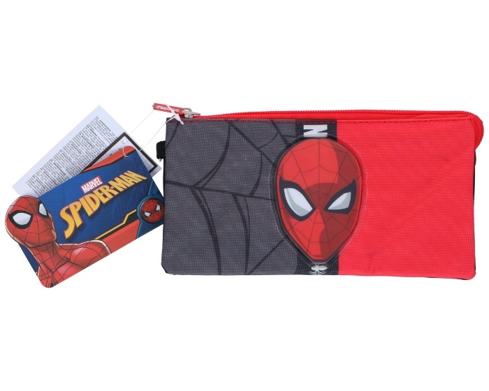 Spider-Man Etui met rits 3-vaks - 22,5x2x11,5cm afbeelding