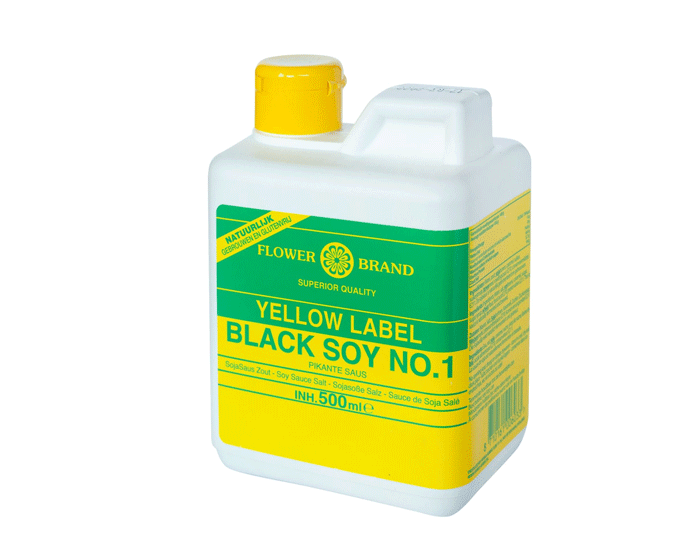 Flower Brand Black Soy Yellow Label 500ml afbeelding