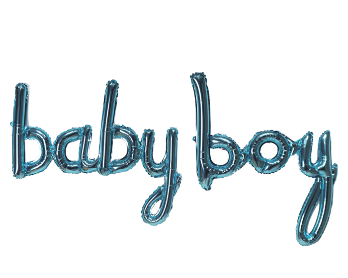 Folieballon Script baby boy Blauw afbeelding