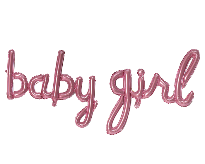 Folieballon Script baby girl Roze afbeelding