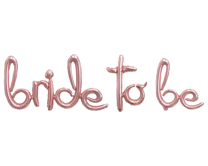 Folieballon Script bride to be Roségoud afbeelding