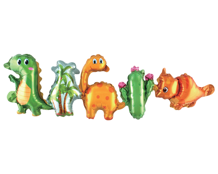 Folieballon Garland Dinosaurus afbeelding