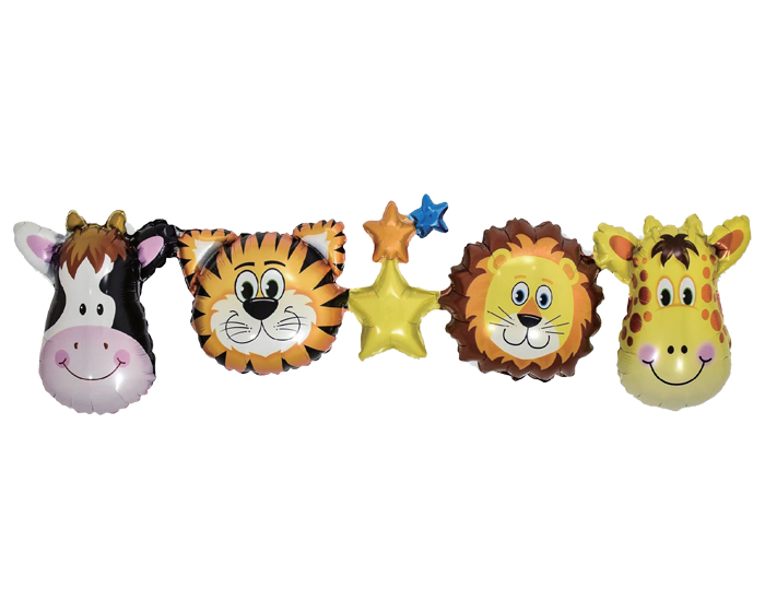 Folieballon Garland Jungle Dieren afbeelding