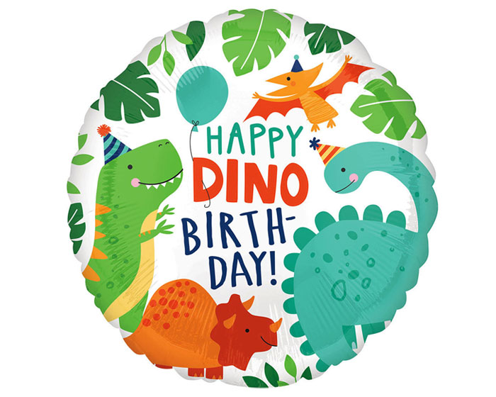Folieballon Happy Dino Birthday! (45cm) afbeelding