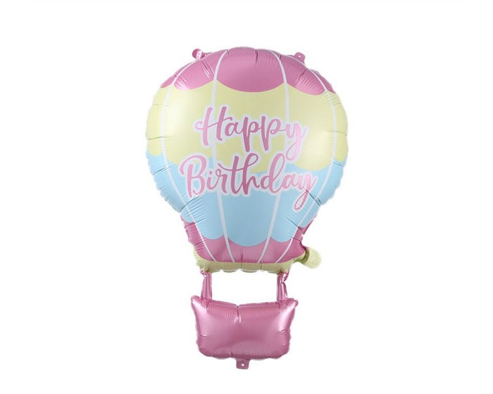 Folieballon Happy Bithday Luchtballon afbeelding