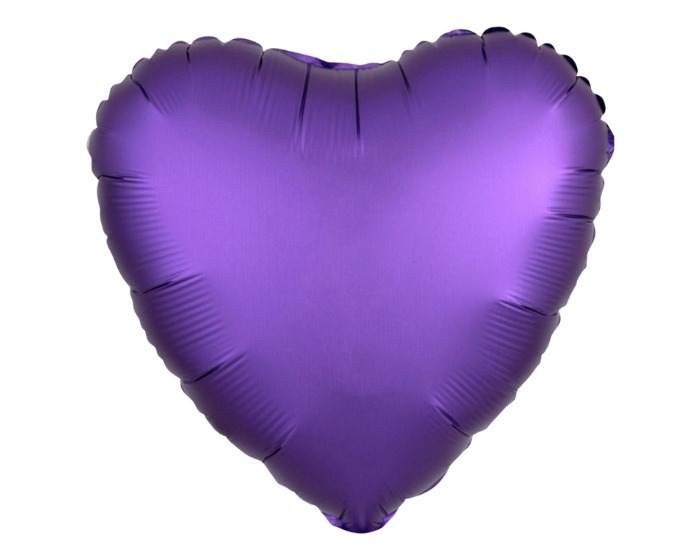 Folieballon Hart Matte Paars - 45cm afbeelding