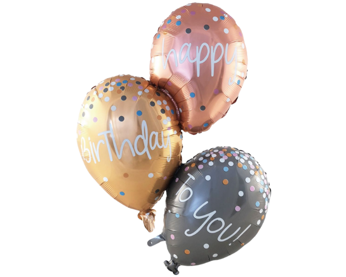 Folieballon - 3 ballonnen - Happy Birthday To You! - 86x110cm afbeelding