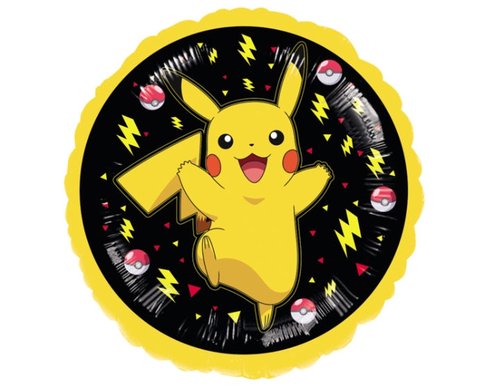 Folieballon Pokemon Pikachu Rond (43cm) afbeelding