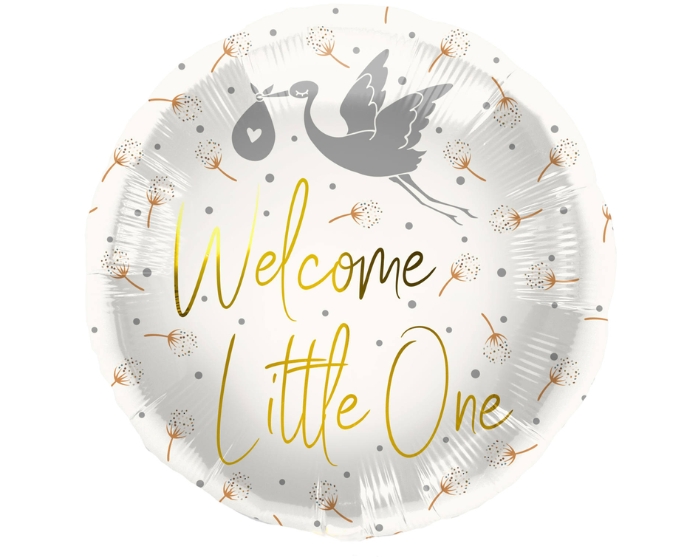 Folieballon Welcome Little One Ooievaar (45cm) afbeelding